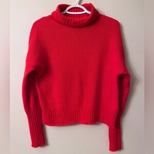 H byHalston merino cashmere blended wool sweater small cherry red super soft